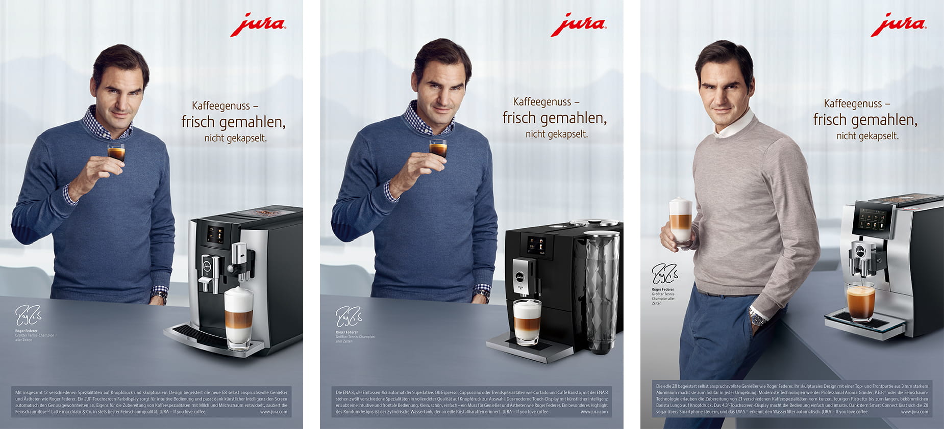 Die Aktuelle Kampagne Mit Roger Federer Jura Deutschland